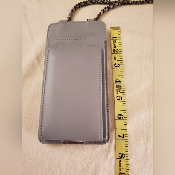 Overland Izmir Leather Crossbody Phone Wallet Light Blue - Picture 3 of 9